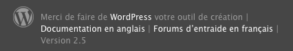 WordPress 2.5 : ça y est !